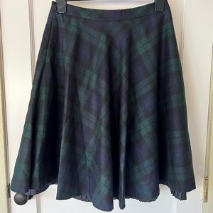 Brooks Brothers Royal Stewart Tartan Wool Pleated Kilt Full Skirt Size 8 NWT